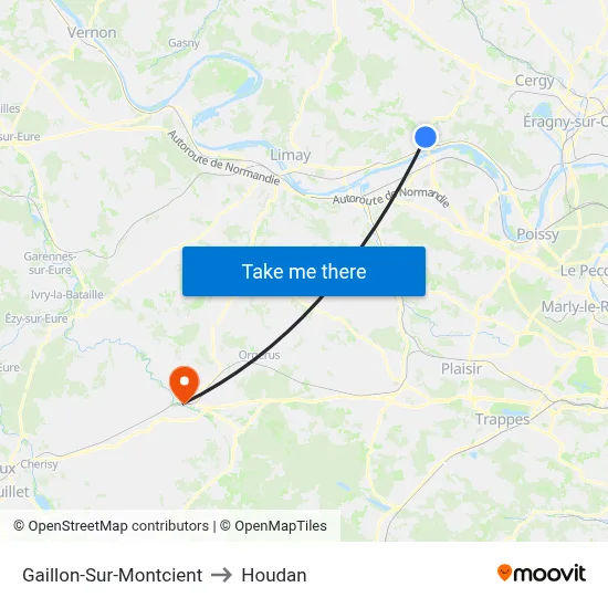 Gaillon-Sur-Montcient to Houdan map
