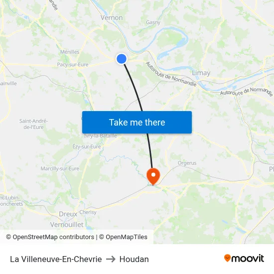 La Villeneuve-En-Chevrie to Houdan map