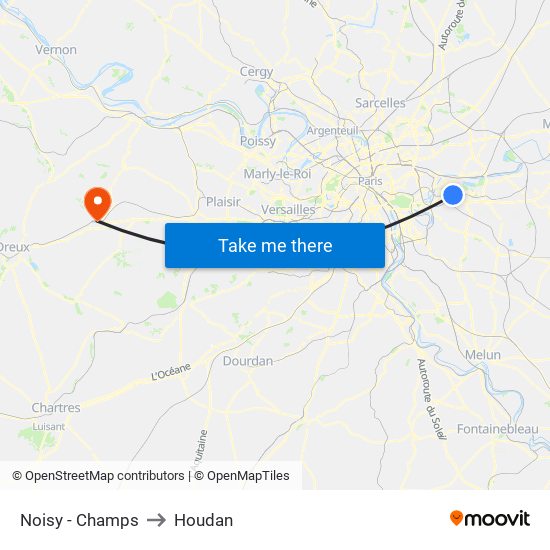 Noisy - Champs to Houdan map