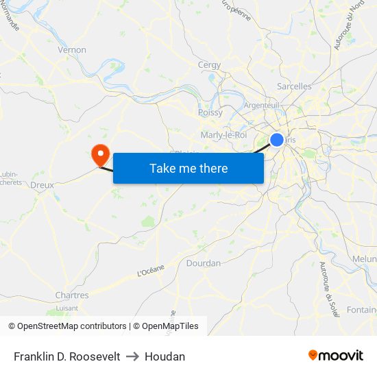 Franklin D. Roosevelt to Houdan map