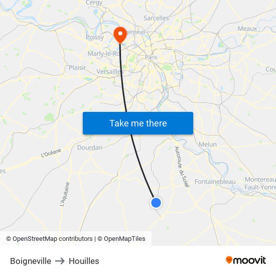 Boigneville to Houilles map