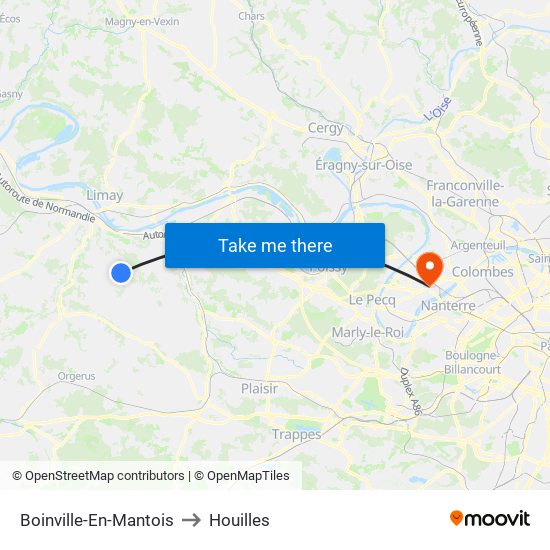 Boinville-En-Mantois to Houilles map
