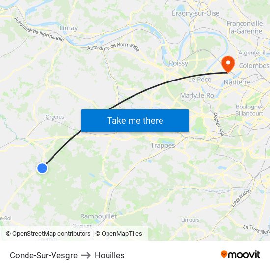 Conde-Sur-Vesgre to Houilles map