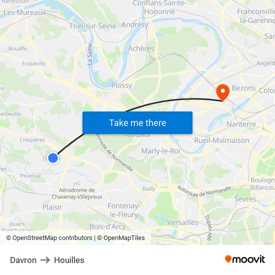 Davron to Houilles map