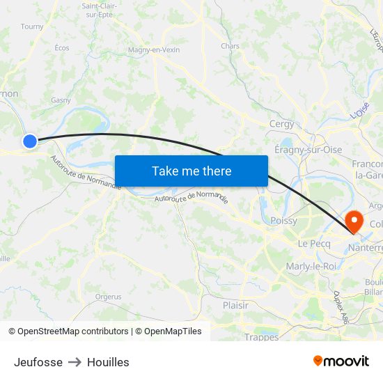 Jeufosse to Houilles map