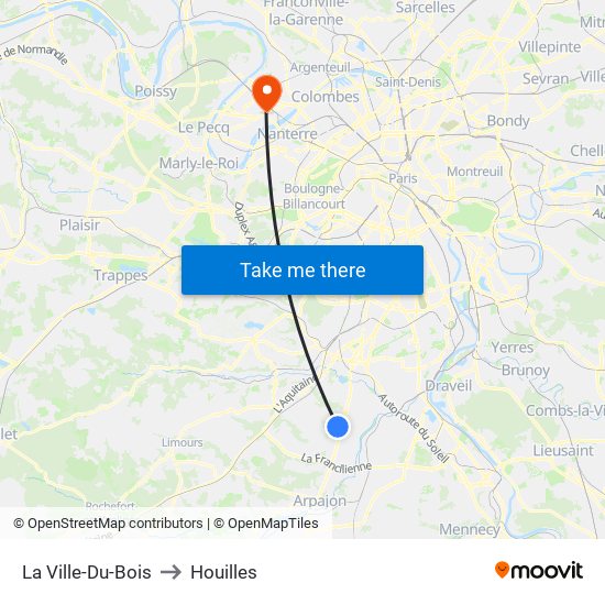 La Ville-Du-Bois to Houilles map