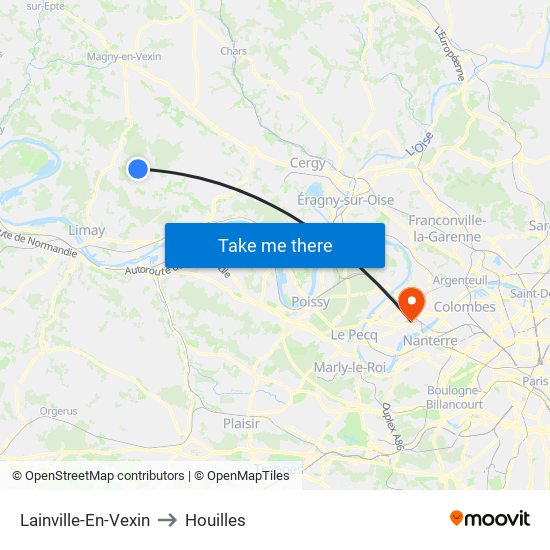 Lainville-En-Vexin to Houilles map