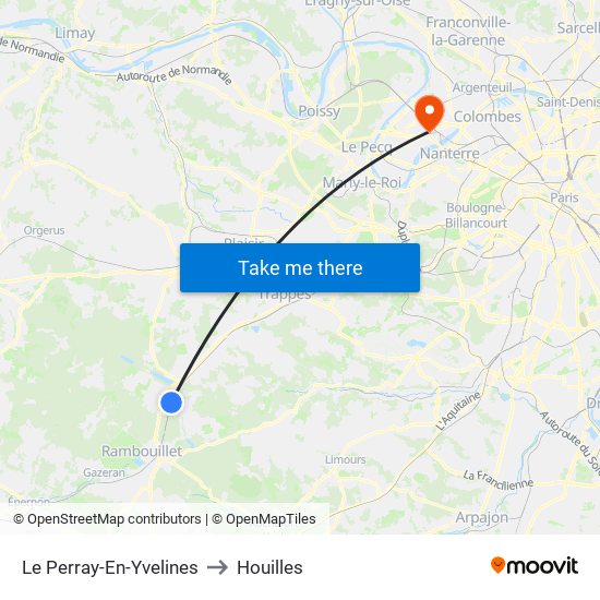 Le Perray-En-Yvelines to Houilles map