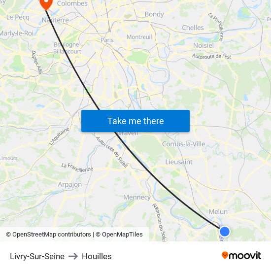 Livry-Sur-Seine to Houilles map
