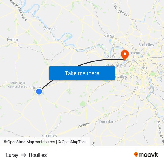 Luray to Houilles map