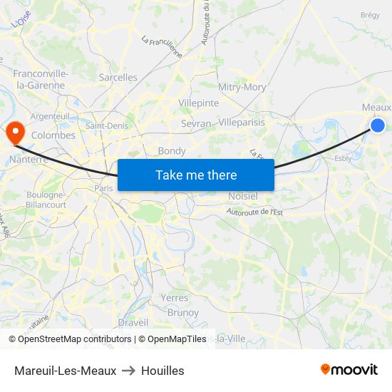 Mareuil-Les-Meaux to Houilles map