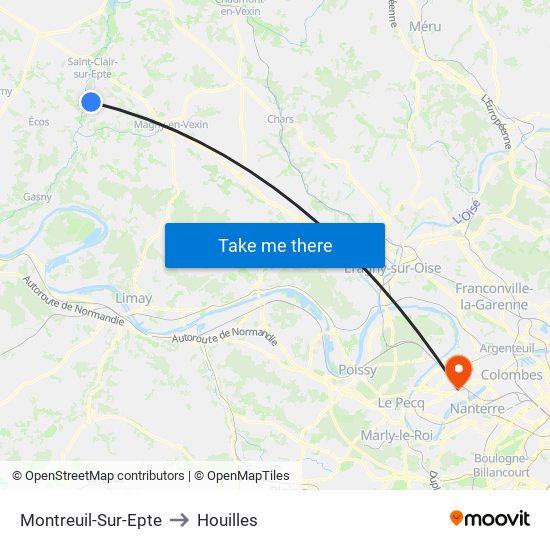 Montreuil-Sur-Epte to Houilles map