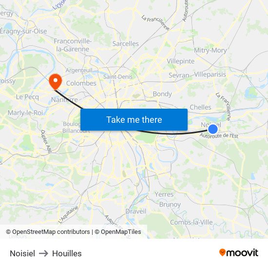 Noisiel to Houilles map