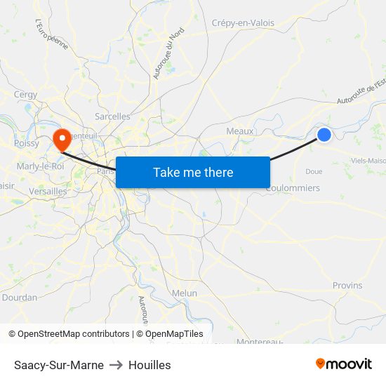 Saacy-Sur-Marne to Houilles map