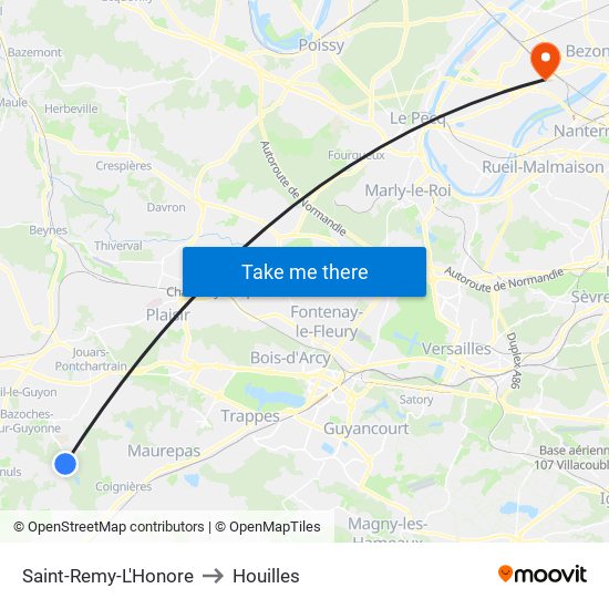 Saint-Remy-L'Honore to Houilles map