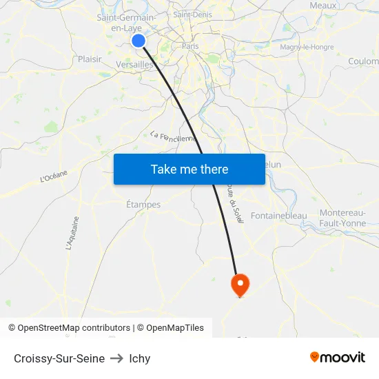 Croissy-Sur-Seine to Ichy map