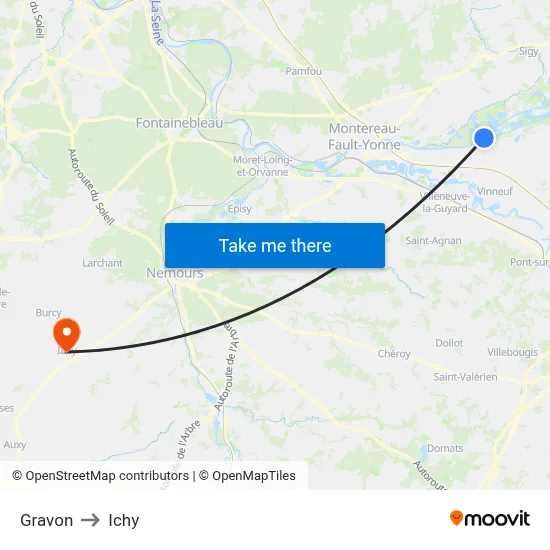 Gravon to Ichy map