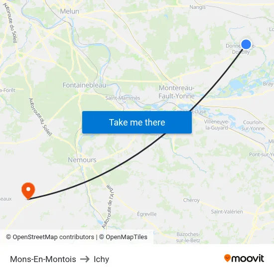 Mons-En-Montois to Ichy map
