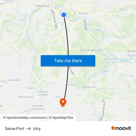Seine-Port to Ichy map