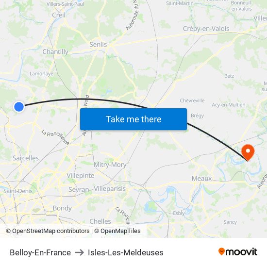 Belloy-En-France to Isles-Les-Meldeuses map