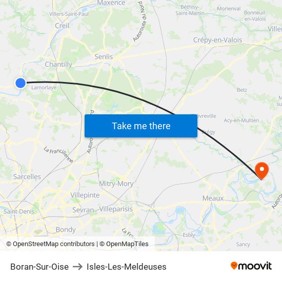 Boran-Sur-Oise to Isles-Les-Meldeuses map