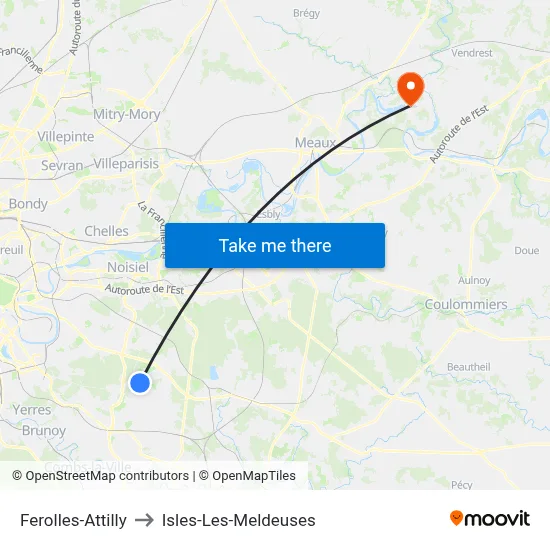 Ferolles-Attilly to Isles-Les-Meldeuses map
