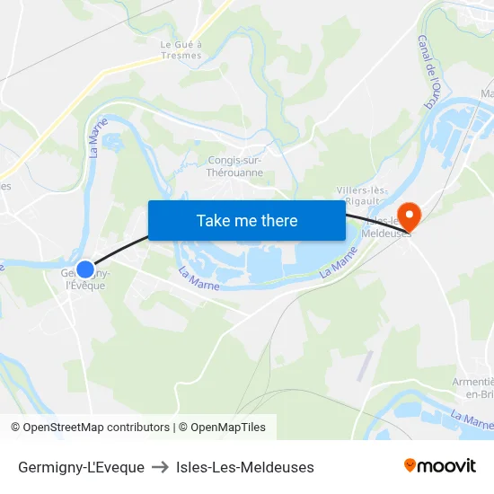 Germigny-L'Eveque to Isles-Les-Meldeuses map