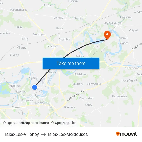Isles-Les-Villenoy to Isles-Les-Meldeuses map