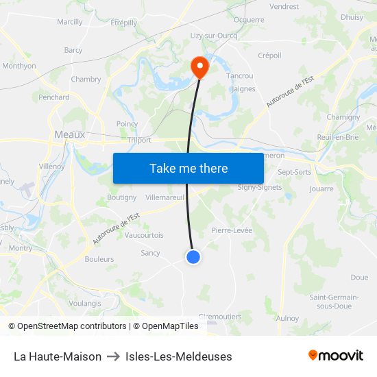 La Haute-Maison to Isles-Les-Meldeuses map