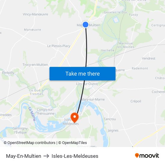 May-En-Multien to Isles-Les-Meldeuses map