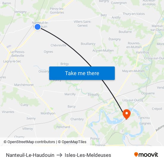 Nanteuil-Le-Haudouin to Isles-Les-Meldeuses map