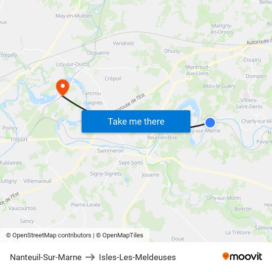 Nanteuil-Sur-Marne to Isles-Les-Meldeuses map
