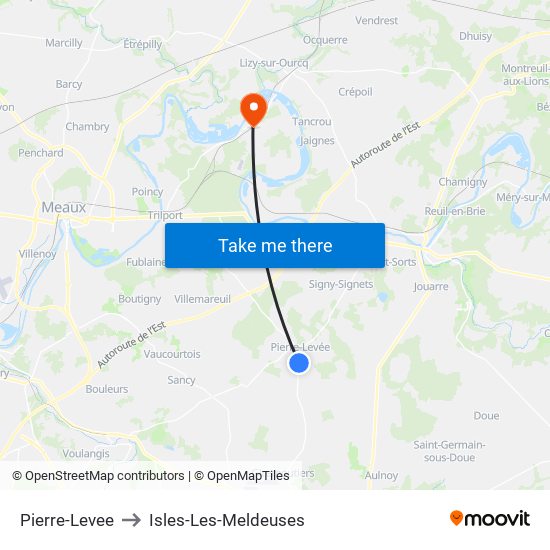 Pierre-Levee to Isles-Les-Meldeuses map