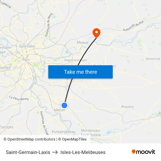 Saint-Germain-Laxis to Isles-Les-Meldeuses map