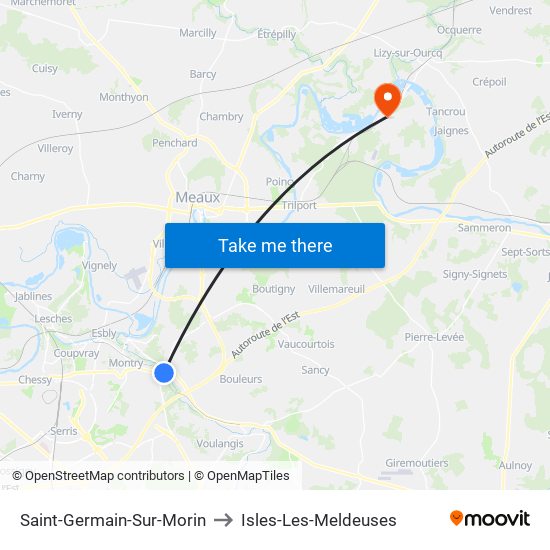 Saint-Germain-Sur-Morin to Isles-Les-Meldeuses map