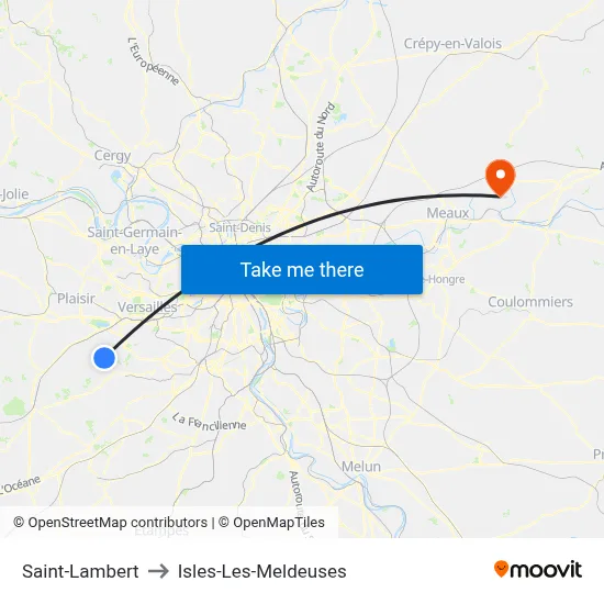 Saint-Lambert to Isles-Les-Meldeuses map
