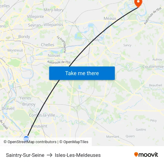 Saintry-Sur-Seine to Isles-Les-Meldeuses map