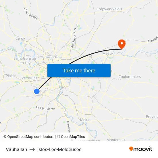 Vauhallan to Isles-Les-Meldeuses map