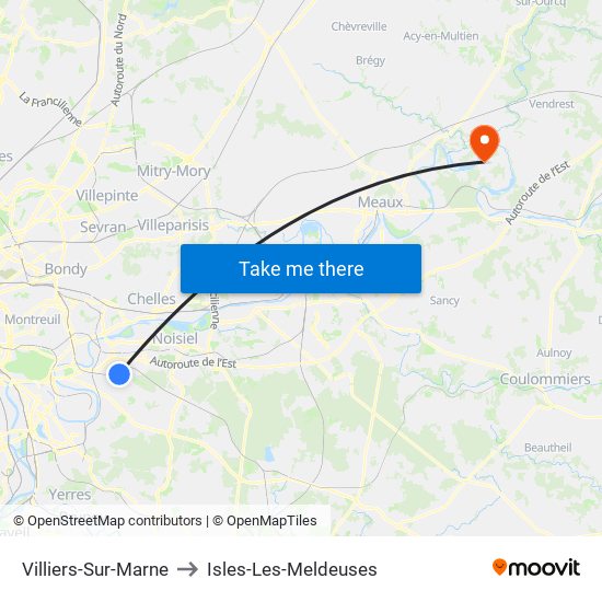 Villiers-Sur-Marne to Isles-Les-Meldeuses map