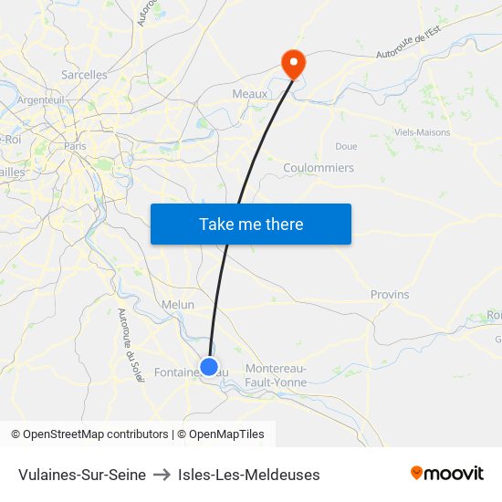 Vulaines-Sur-Seine to Isles-Les-Meldeuses map