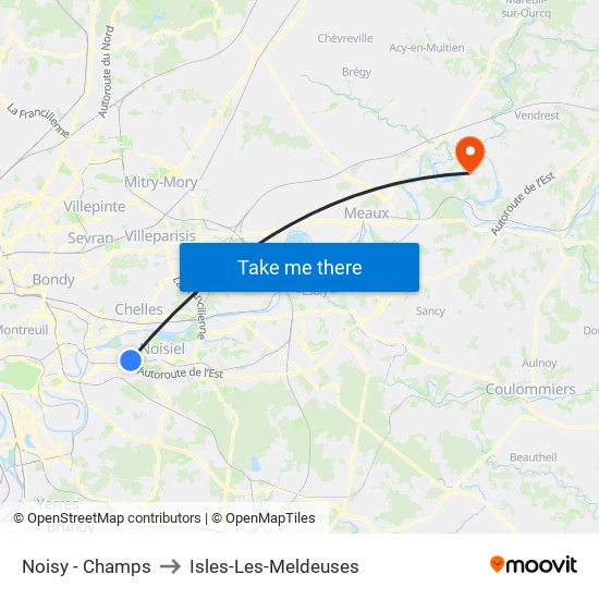 Noisy - Champs to Isles-Les-Meldeuses map