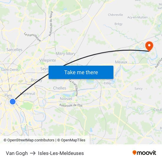 Van Gogh to Isles-Les-Meldeuses map