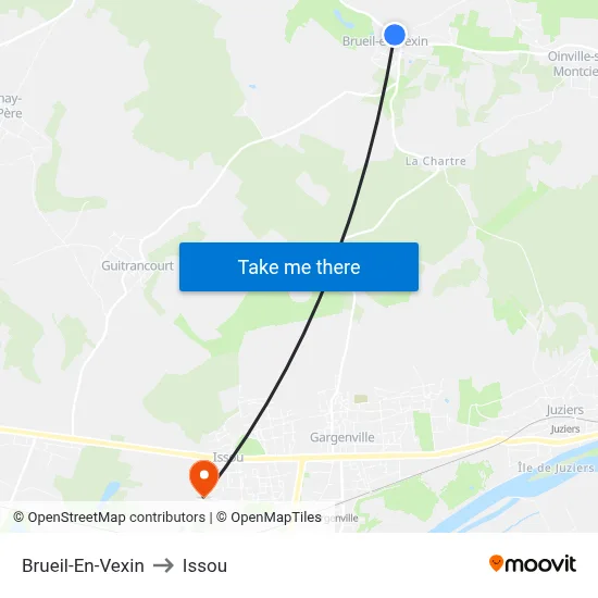 Brueil-En-Vexin to Issou map