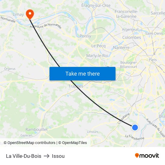 La Ville-Du-Bois to Issou map