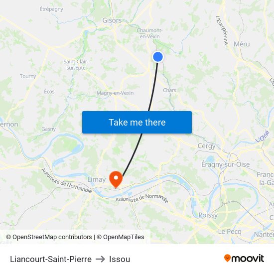 Liancourt-Saint-Pierre to Issou map