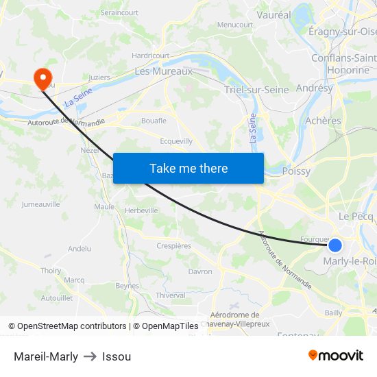 Mareil-Marly to Issou map