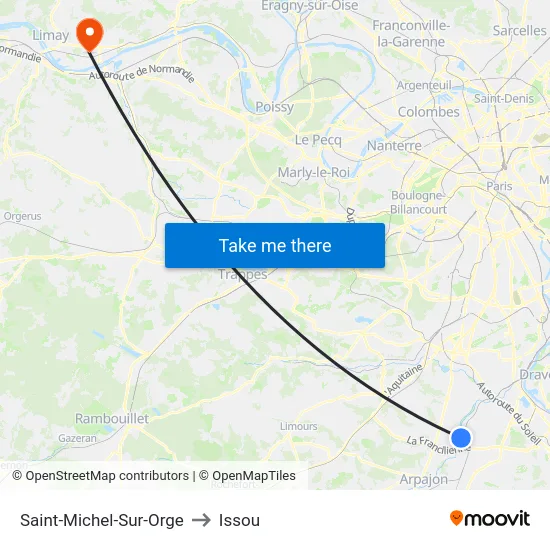Saint-Michel-Sur-Orge to Issou map