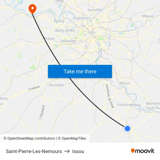 Saint-Pierre-Les-Nemours to Issou map