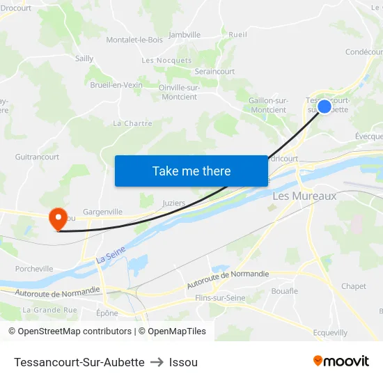 Tessancourt-Sur-Aubette to Issou map