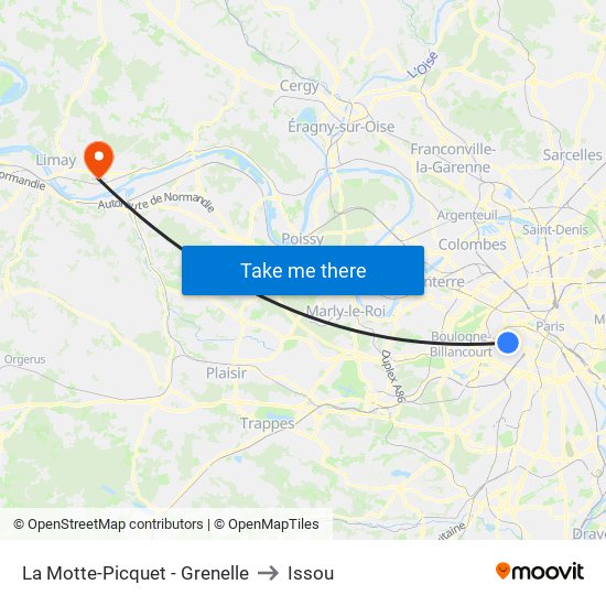 La Motte-Picquet - Grenelle to Issou map